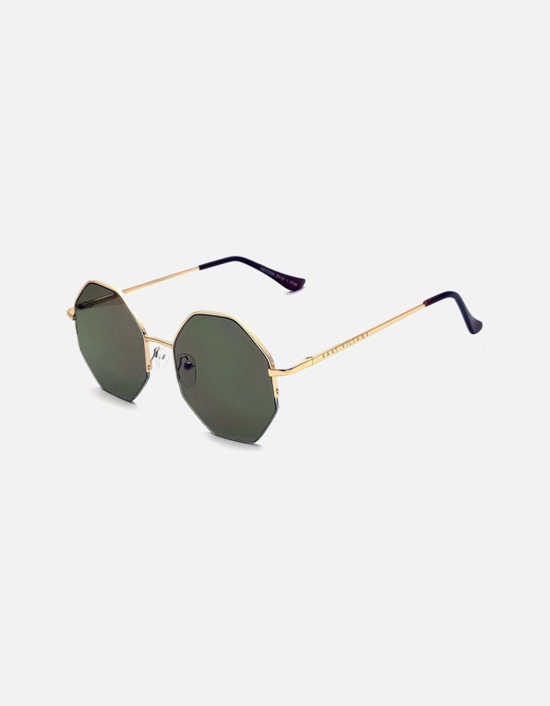 'Hector' Hex Sunglasses Gold