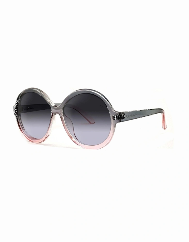 'Jessica Elsie' Round Sunglasses In Crystal Grey