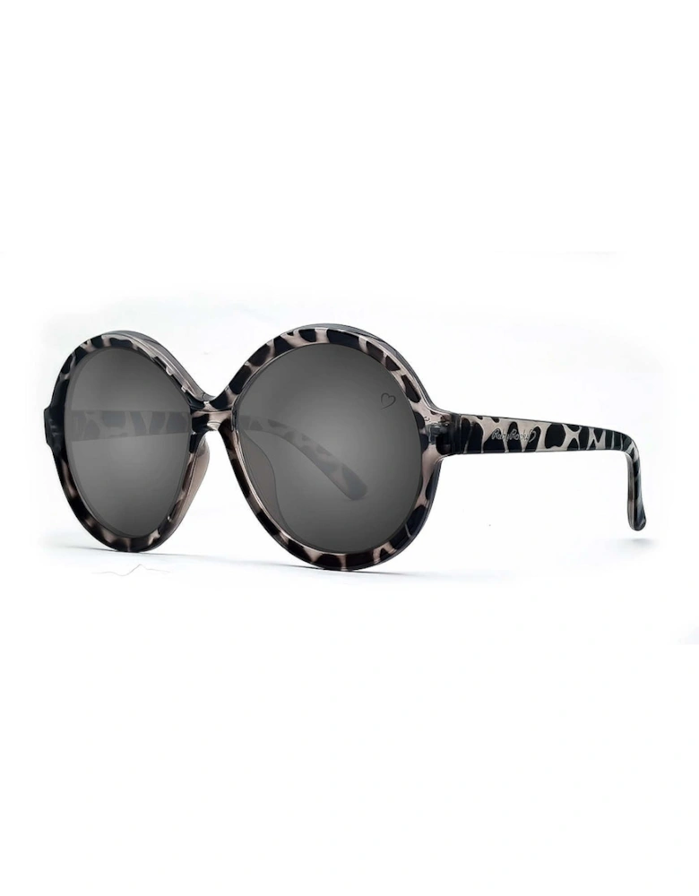 'Jessica Elsie' Round Sunglasses In Grey Tort
