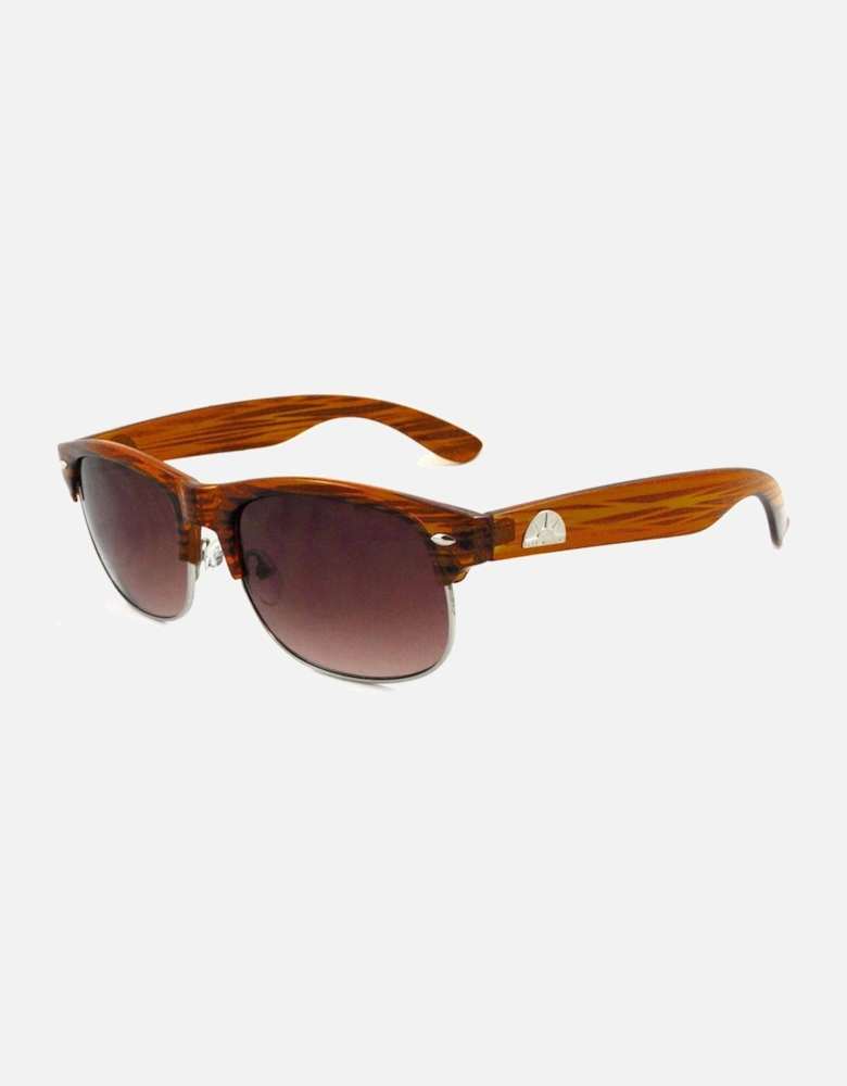 Classic 'Tyson' Retro Sunglasses With Wood Effect