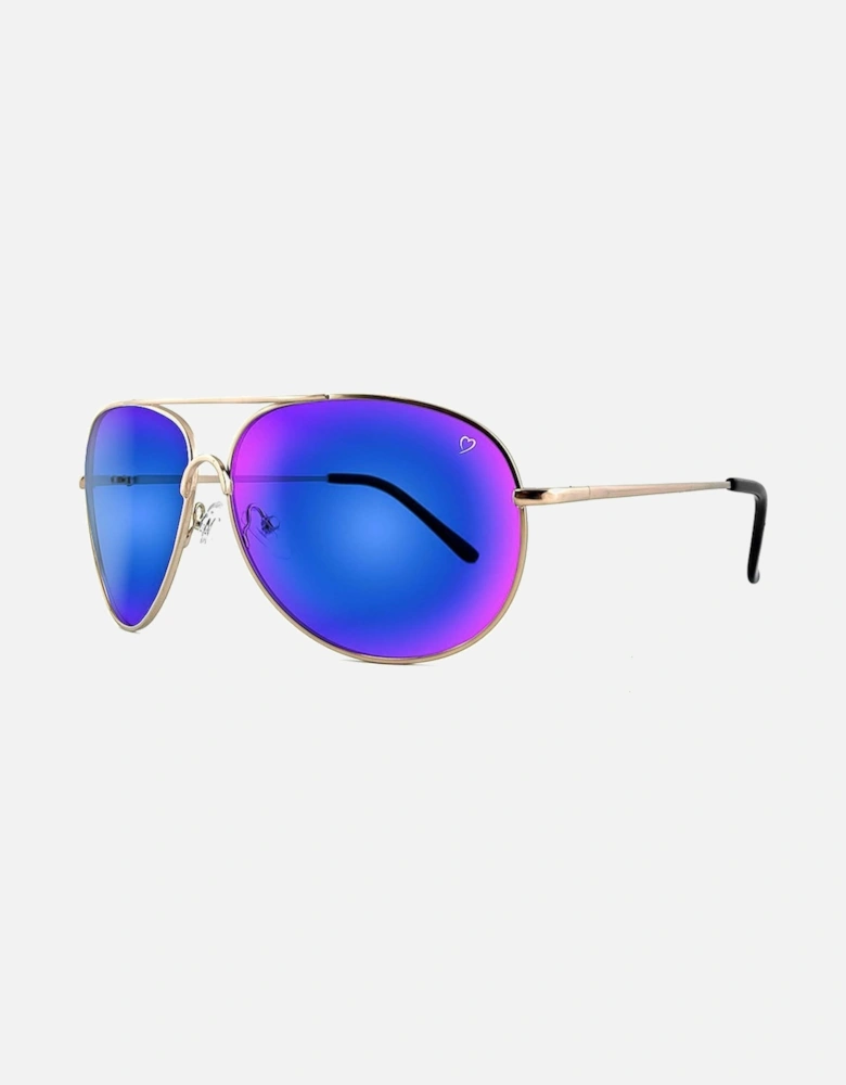 Classic 'Casablanca' Aviator Sunglasses in shiny Gold