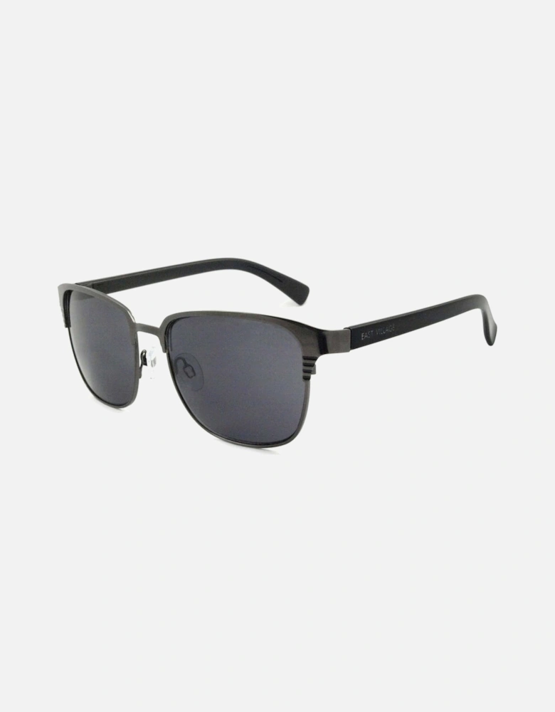 Metal 'Joel'  Sunglasses With Blue Flash Lens