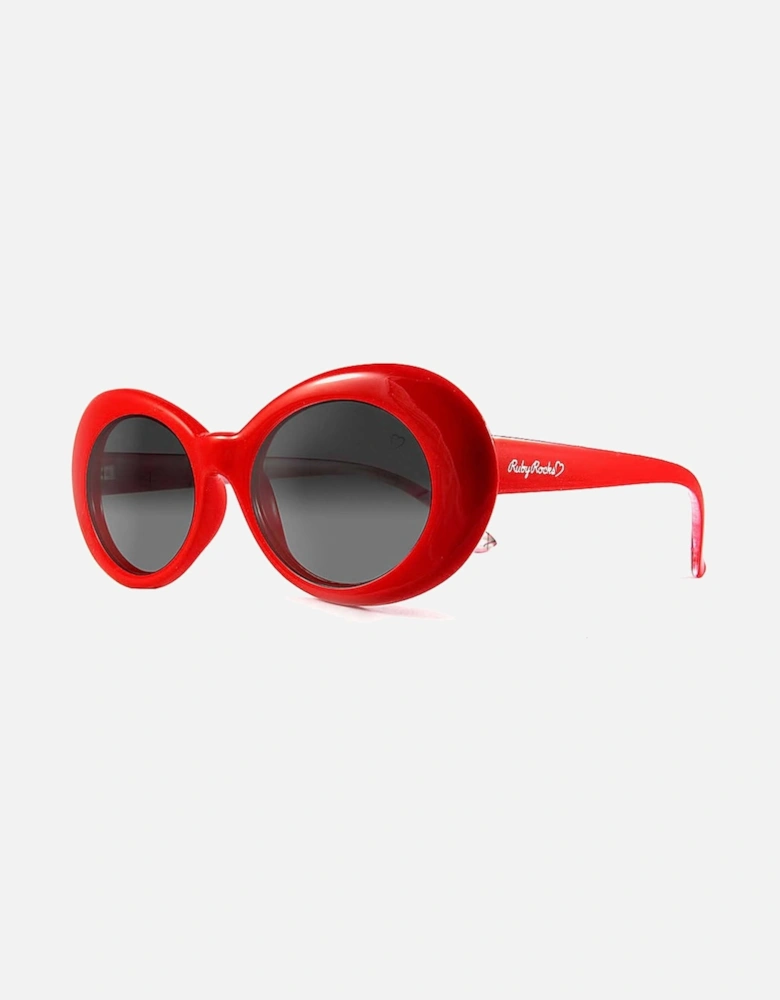 Ladies 'Antigua' Oval Sunglasses In Red