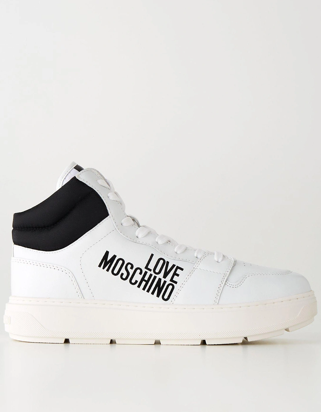 90s Style High Top Trainer - White And Black, 3 of 2