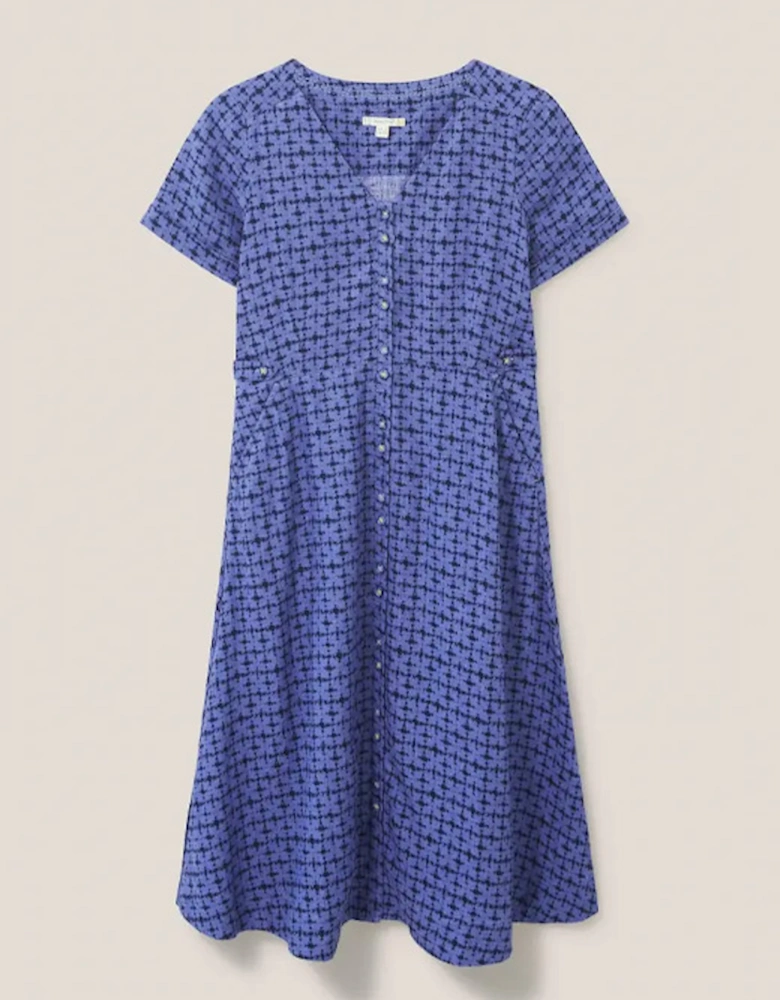 Women's Ivy Linen Mini Dress Blue Multi