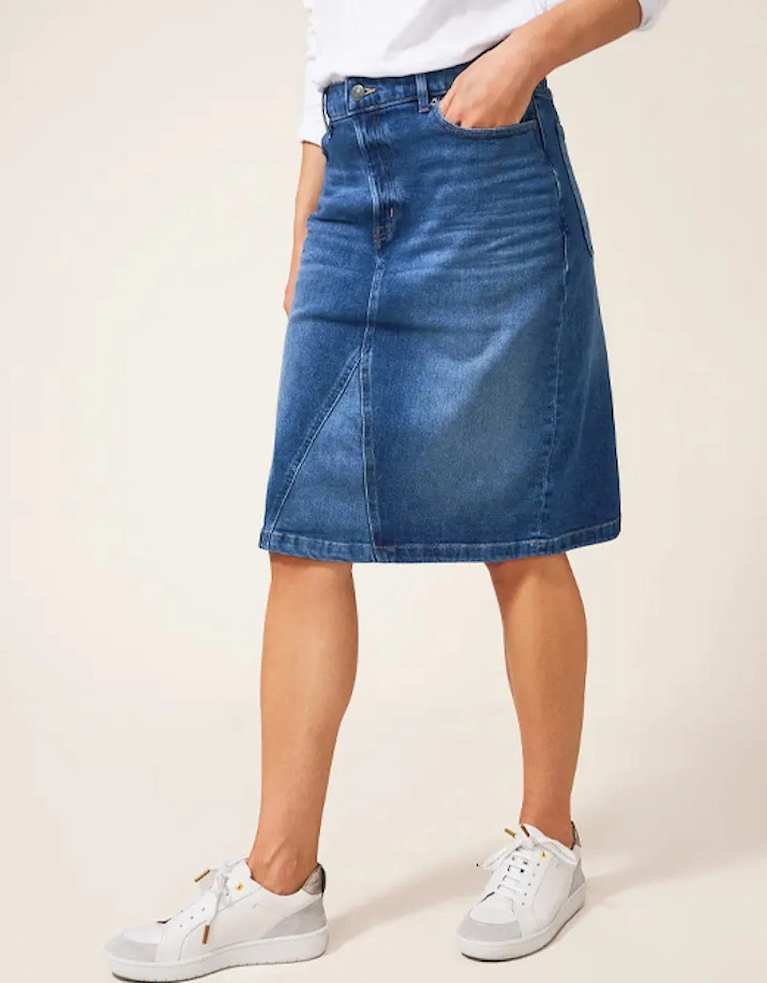Women's Jemma Denim Skirt Mid Denim