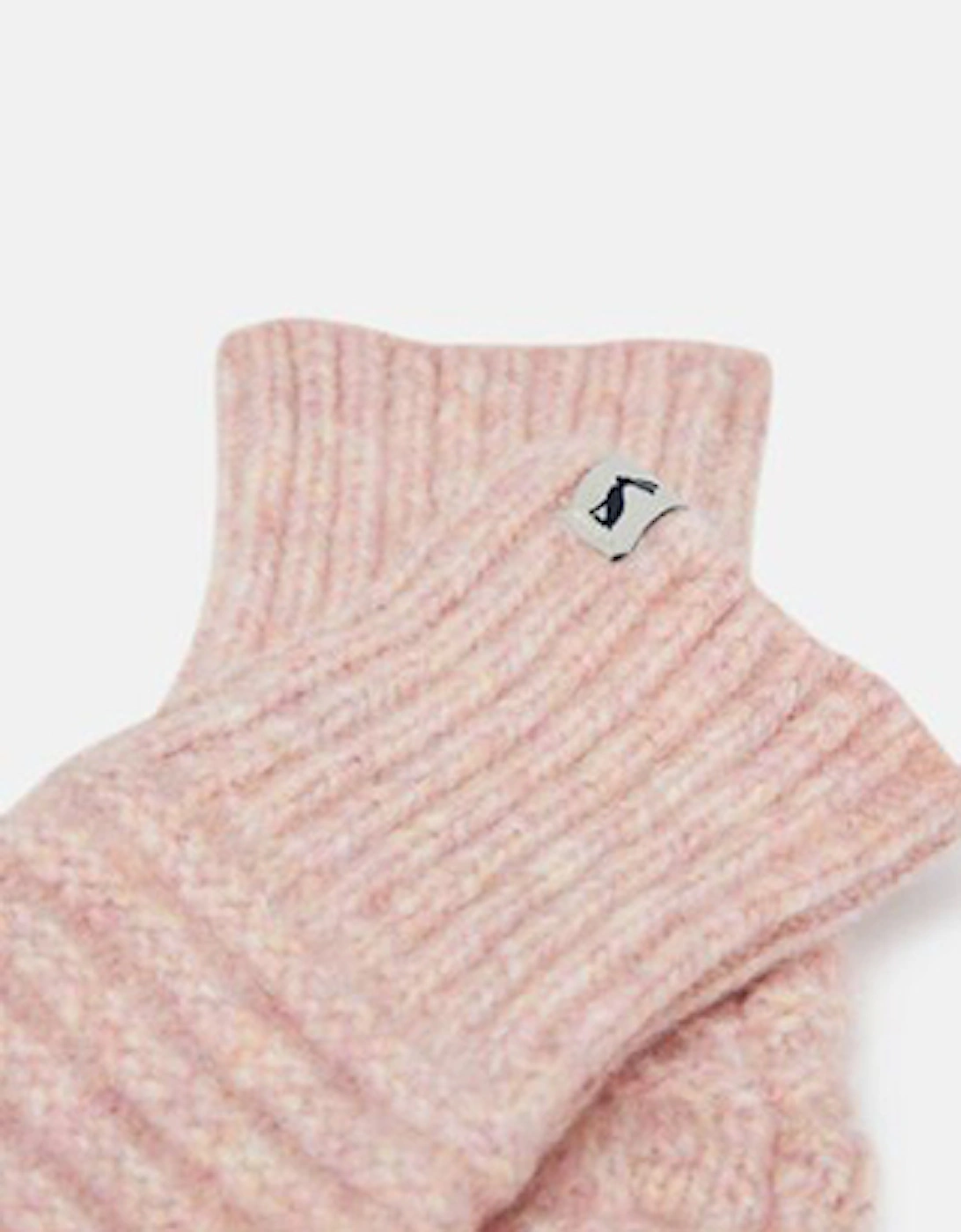 Farrow Knitted Fingerless Gloves Pink Marl