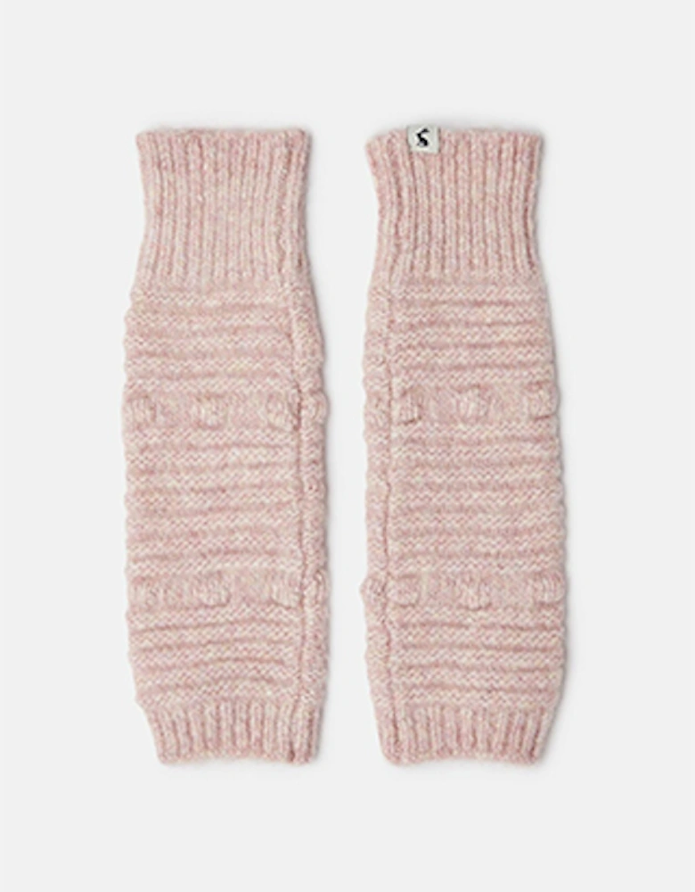 Farrow Knitted Fingerless Gloves Pink Marl