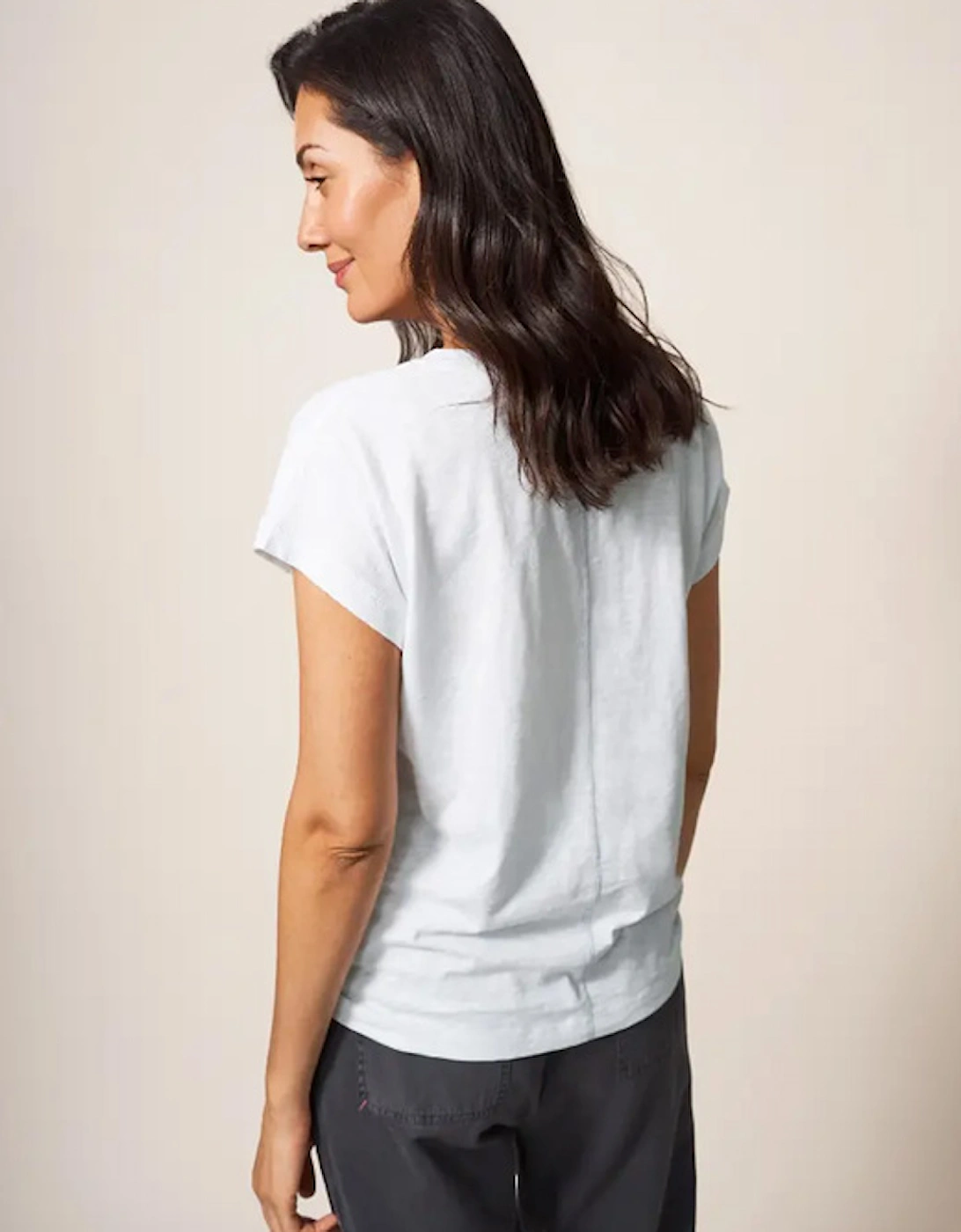 Women's Nelly Notch Neck Tee Natural White