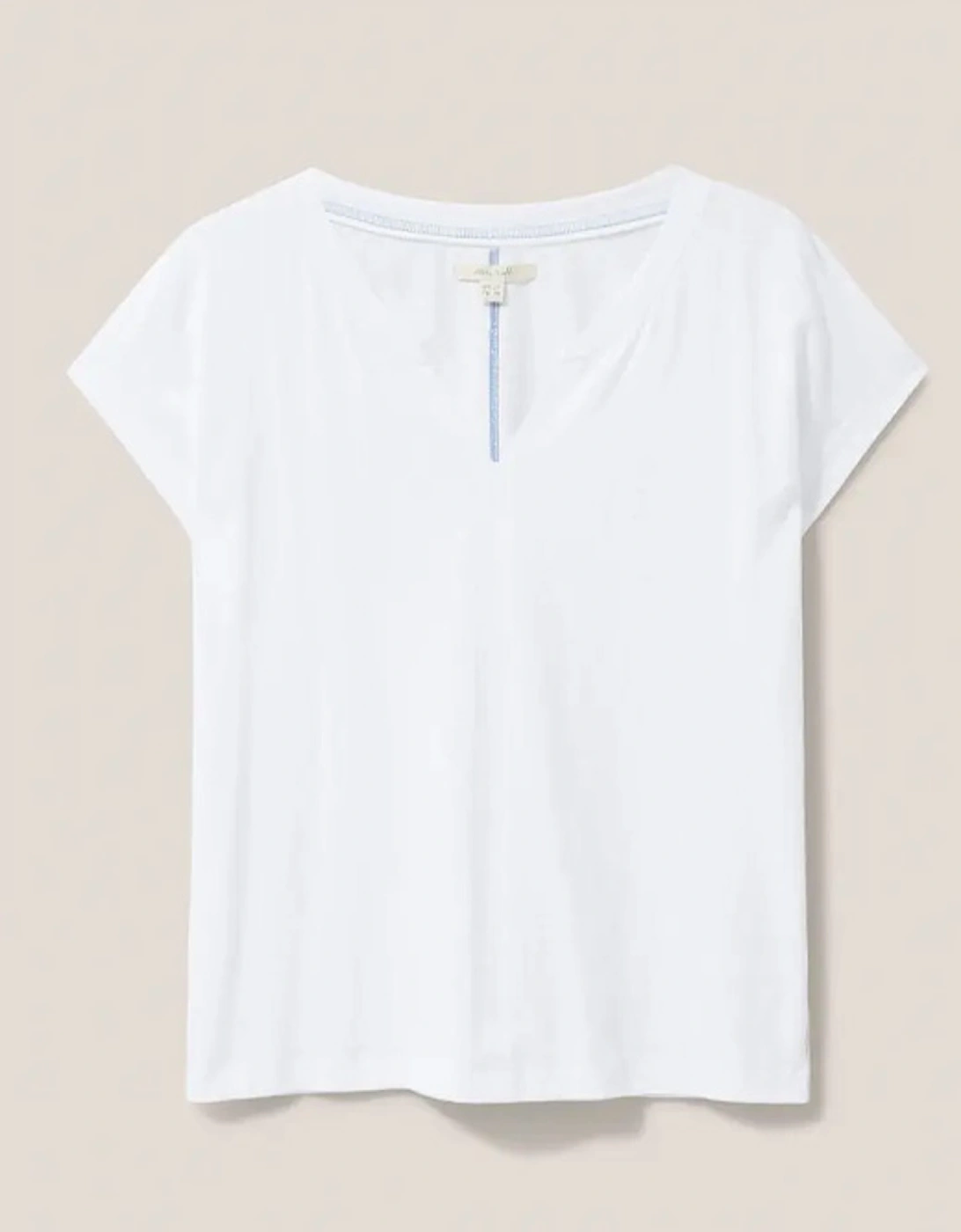 Women's Nelly Notch Neck Tee Natural White