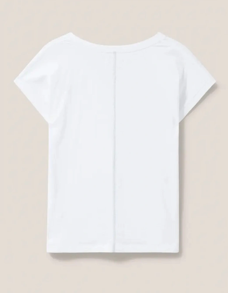 Women's Nelly Notch Neck Tee Natural White