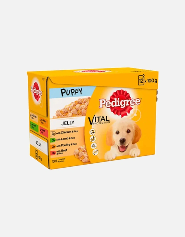 Puppy Mixed Selection In Jelly Wet Dog Food Pouches 12 x 100g