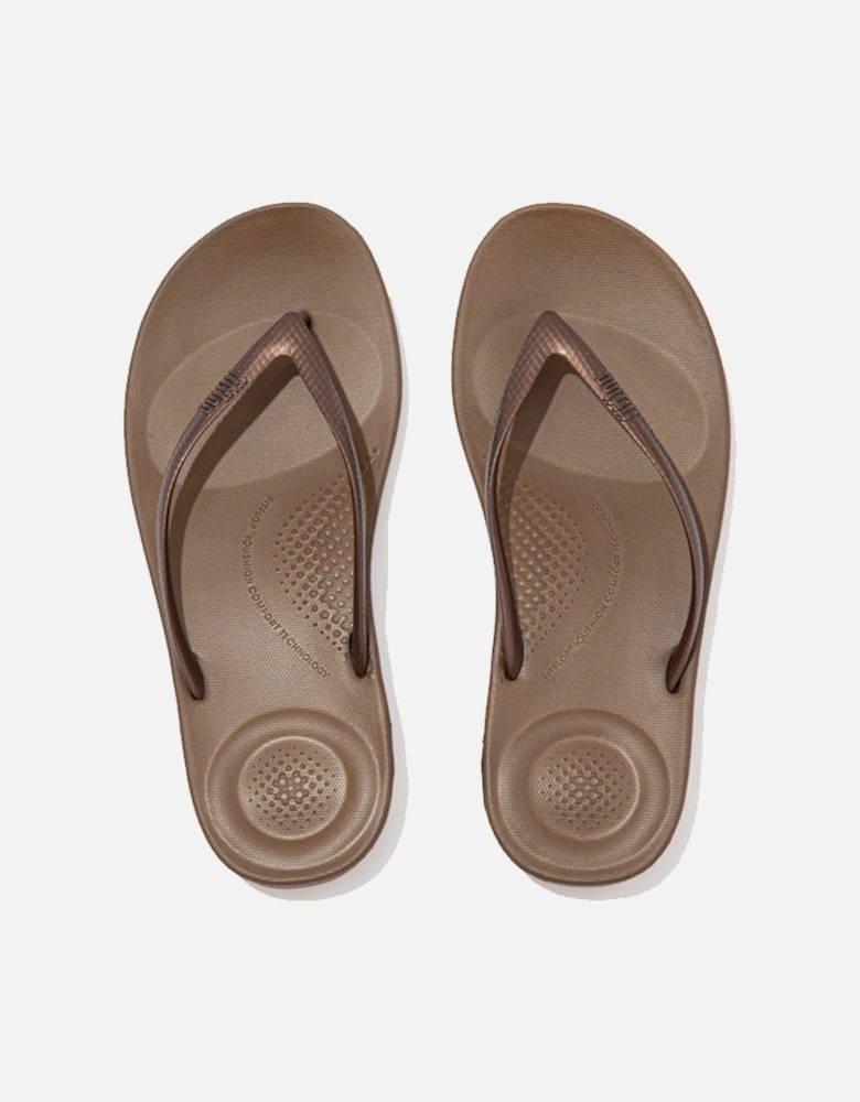 IQushion Ergonomic Flip Flops Bronze