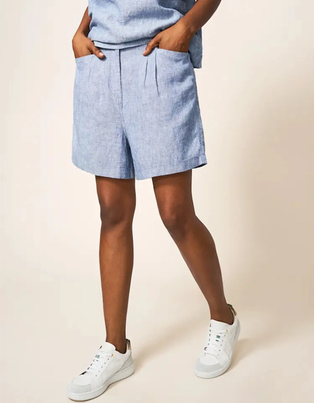 Women's Rowena Linen Short Chamb Blue