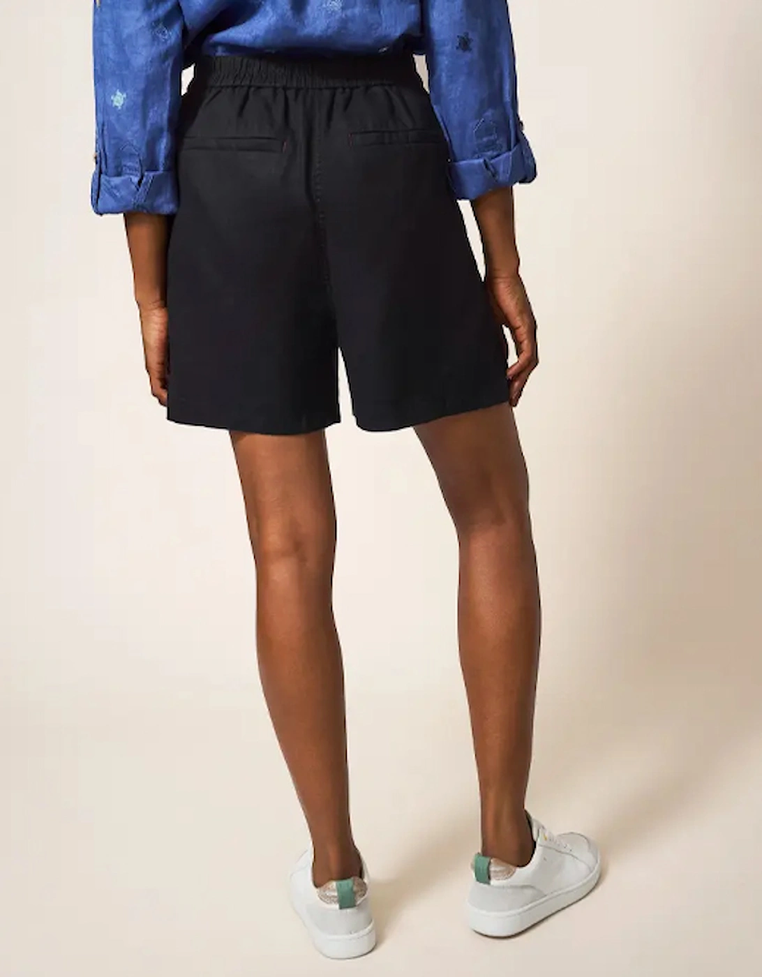 Women's Rowena Linen Short Pure Black