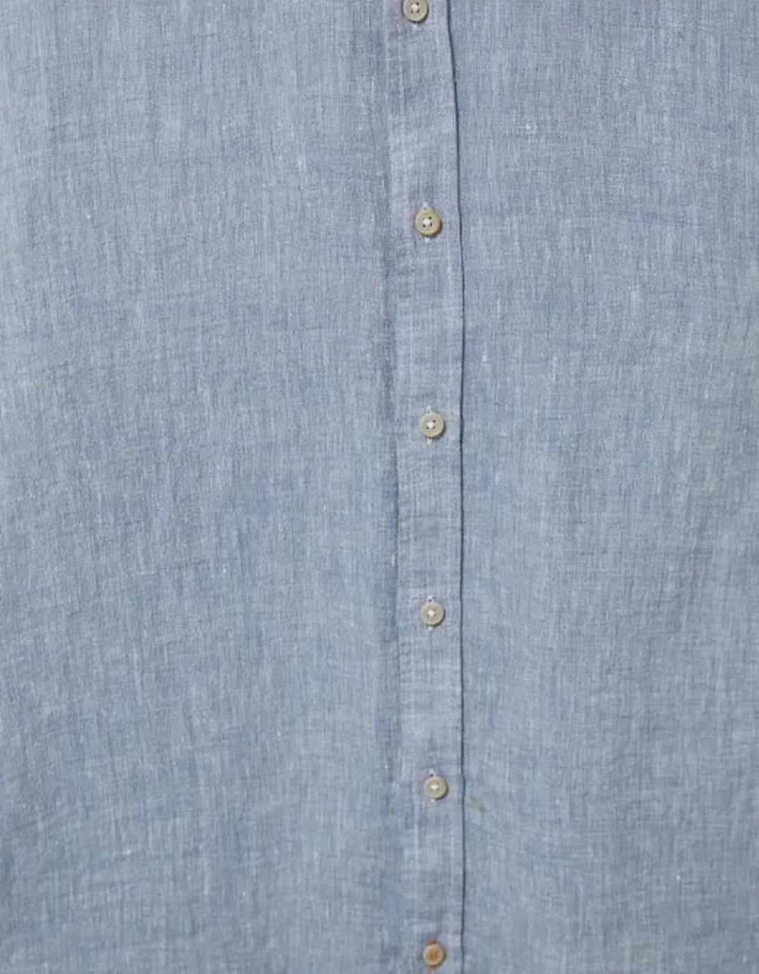 Men's Pembroke Long Sleeve Linen Shirt Chamb Blue