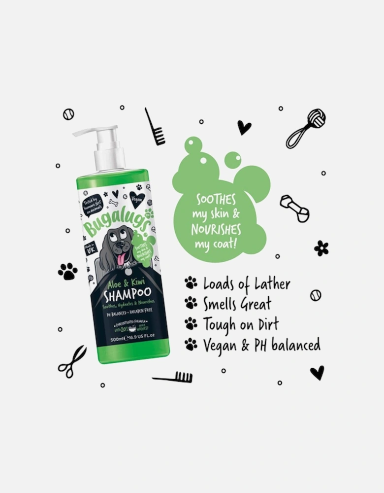 Kiwi & Aloe Bottle Dog Shampoo With Pump 500ml