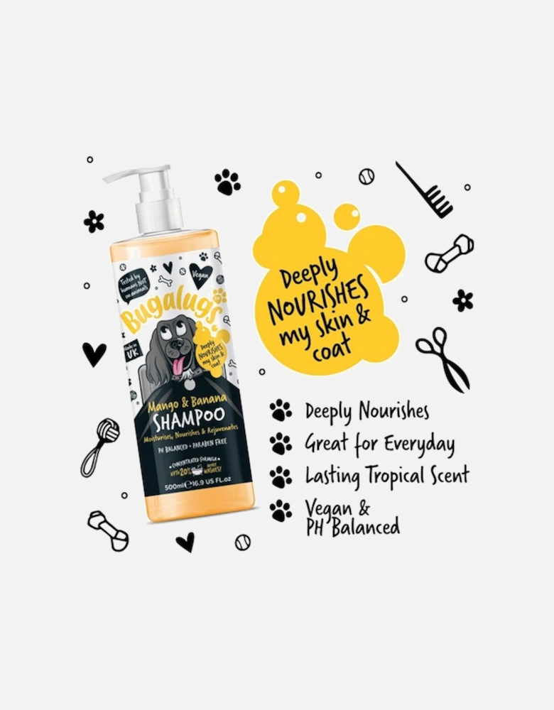 Mango & Banana Dog Shampoo Bottle With Pump 500ml