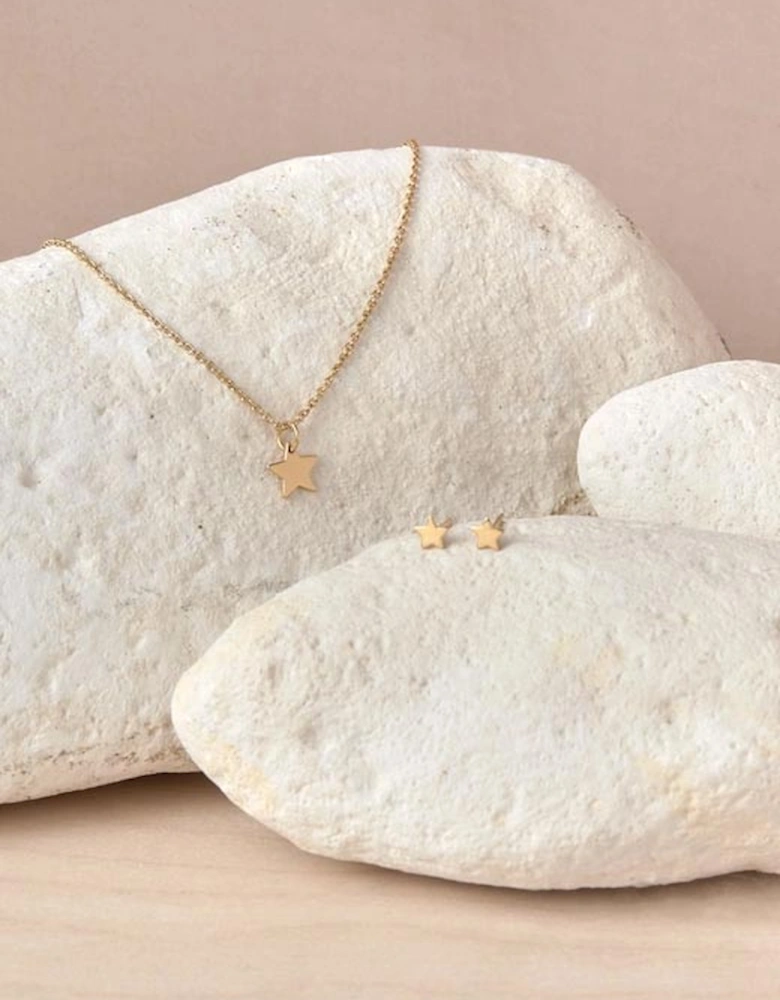 Single Star Necklace Gold Plated