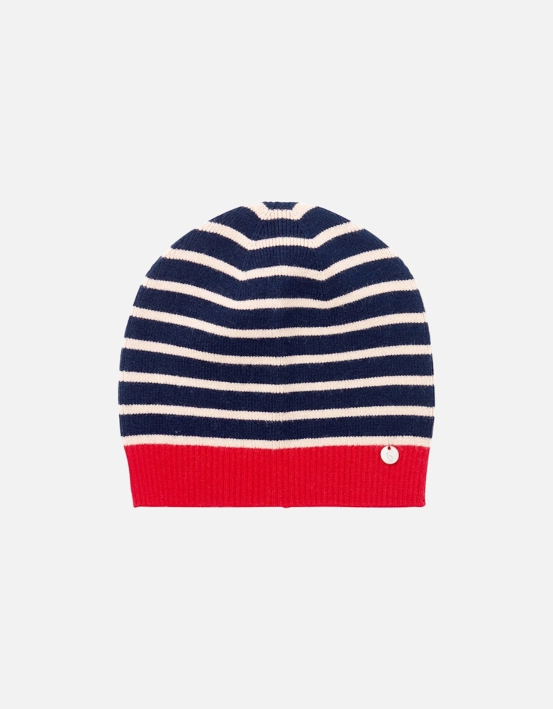 Zelda Bawdy Stripe Hat Navy Stripe