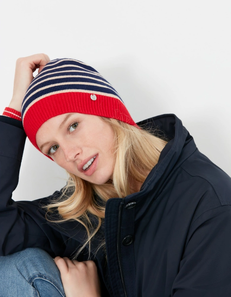 Zelda Bawdy Stripe Hat Navy Stripe