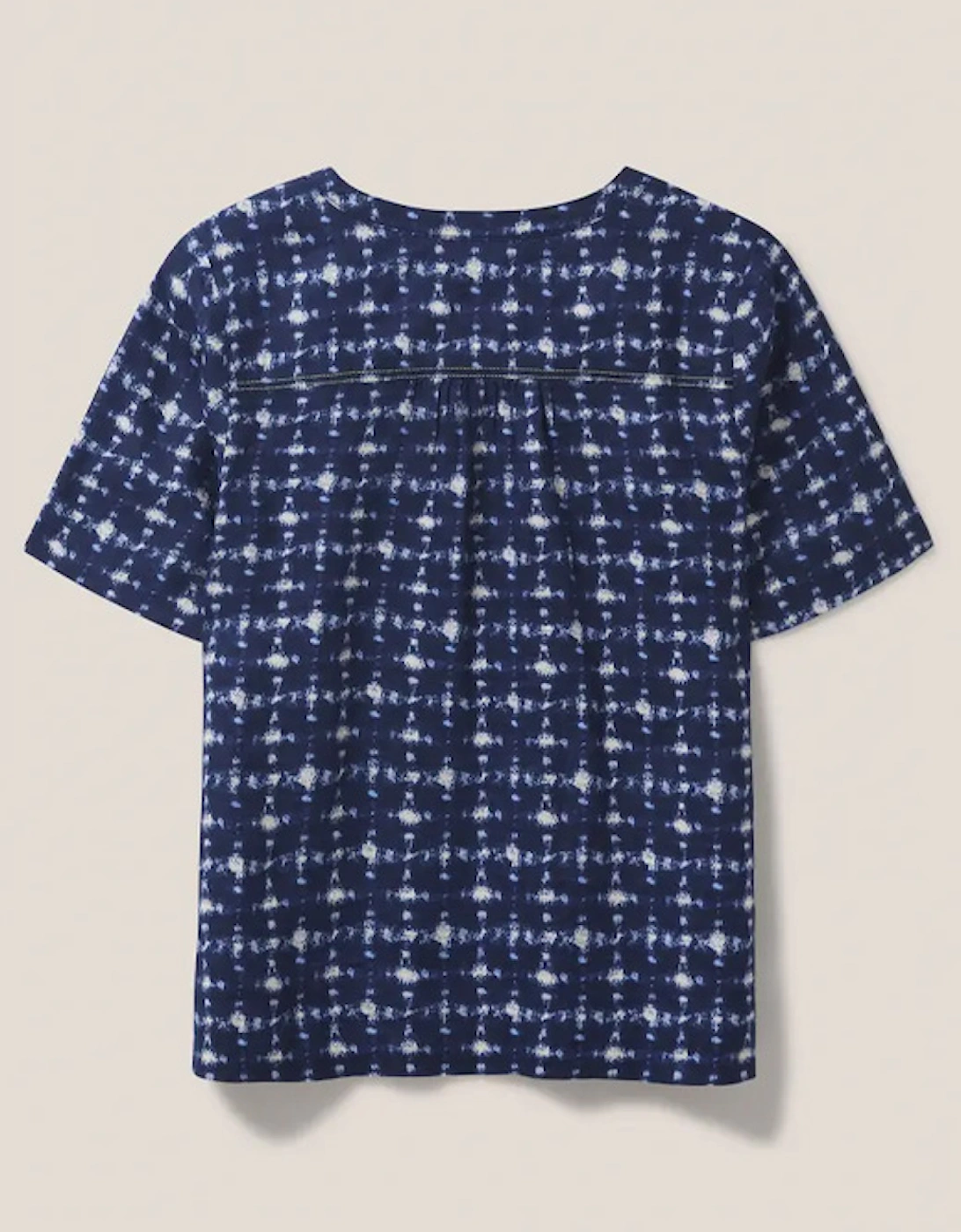 Women's June Linen Top Navy Multi