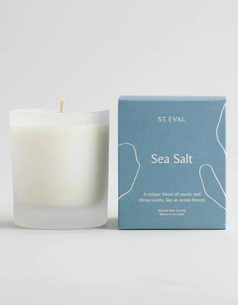 St Eval Lamorna Glass Candle Sea Salt