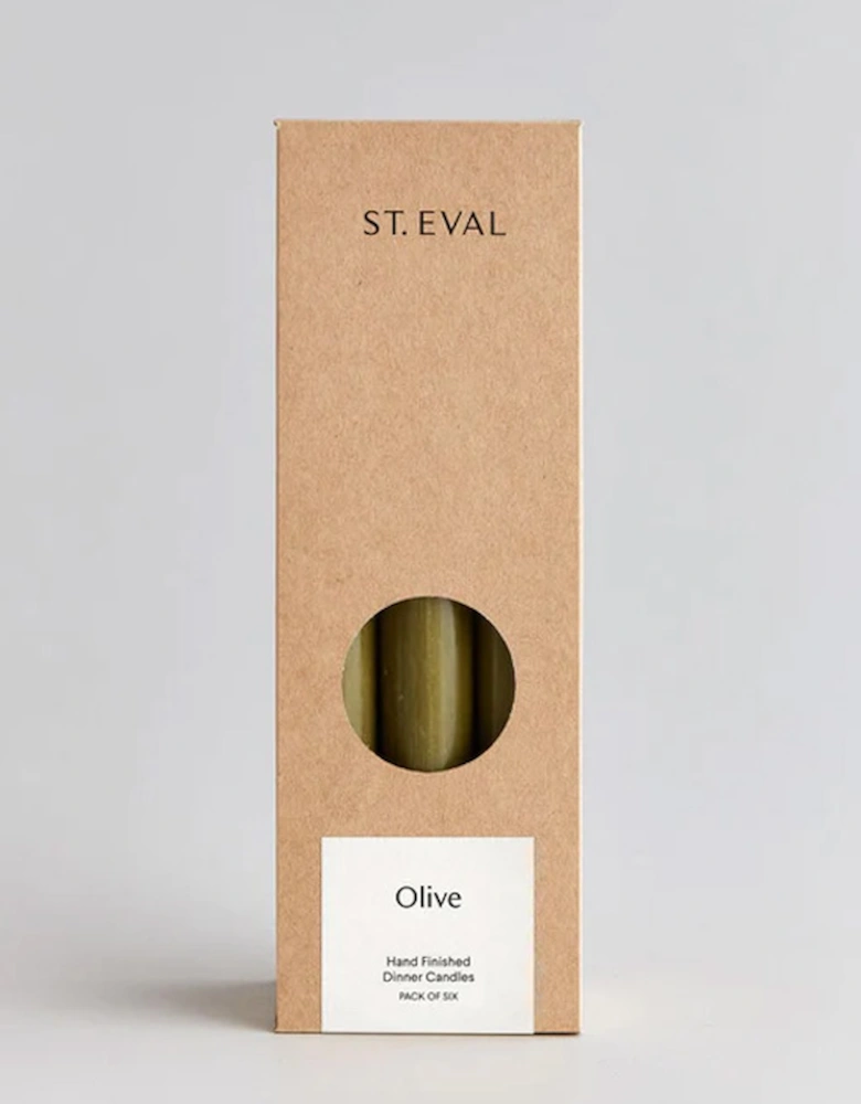 St Eval 7/8" Olive Green Dinner Candles Gift Pack