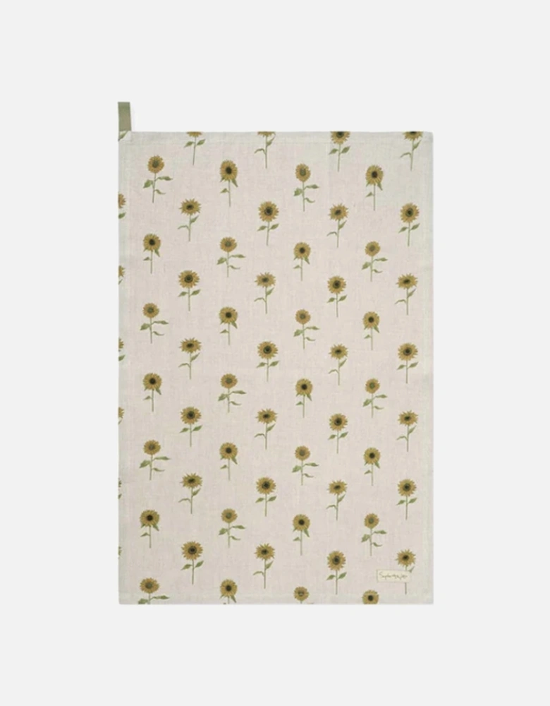 Sunflower Linen Tea Towel