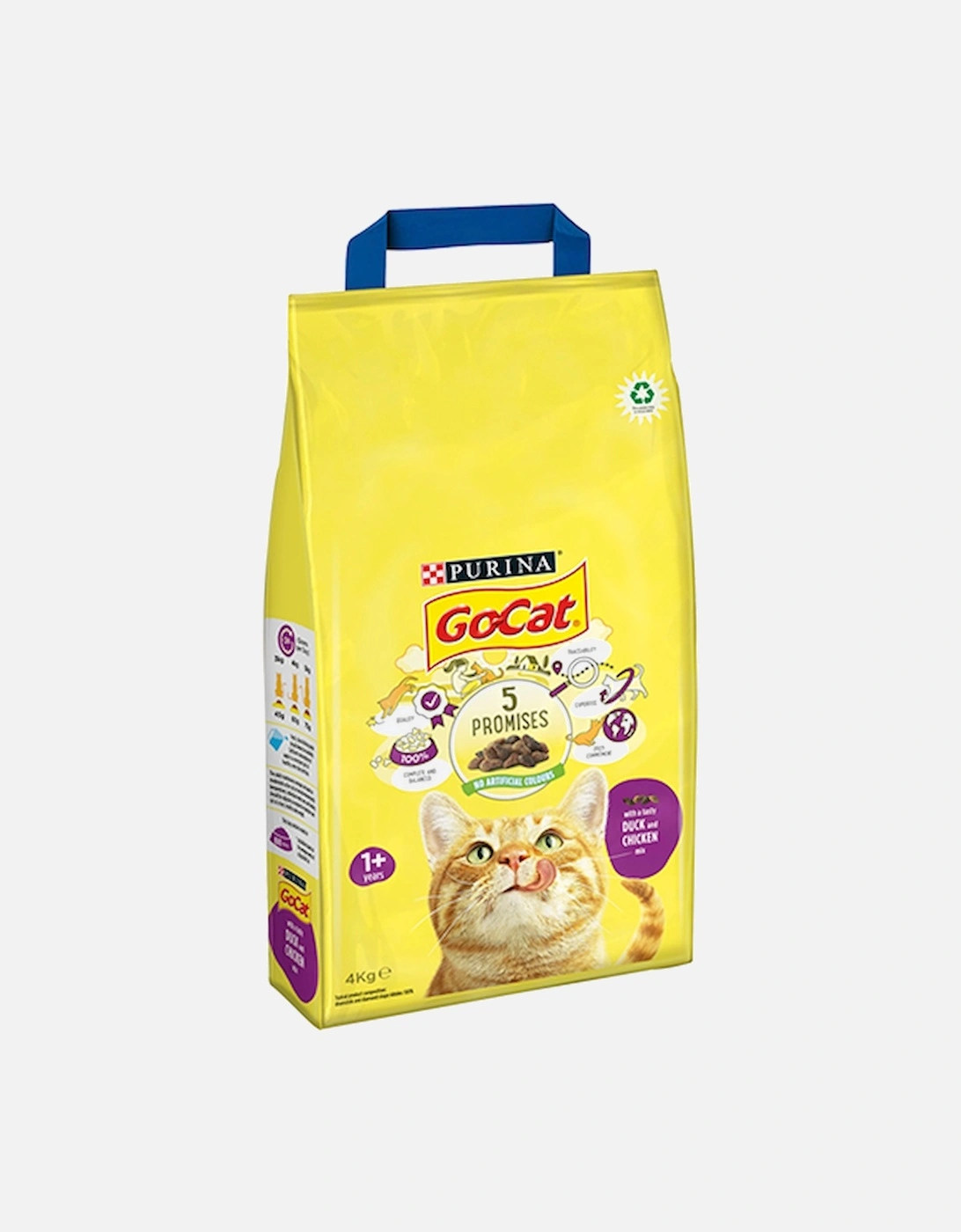 Purina Go-Cat Complete Duck And Chicken Mix Dry Cat Food 4KG, 5 of 4