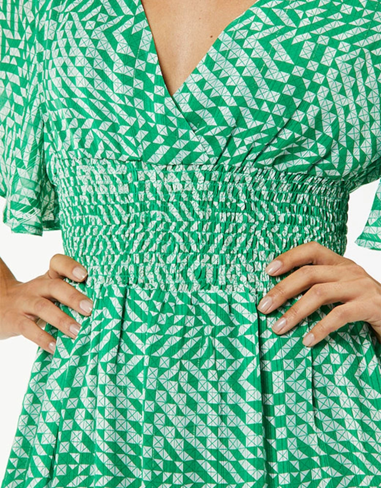 Women's Yoko Long V-Neck Dress Green