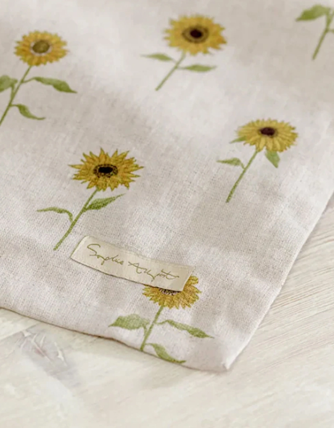 Sunflower Linen Table Runner