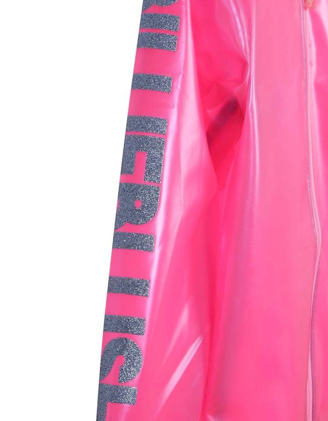 Girls Pink Transparent Rain Coat