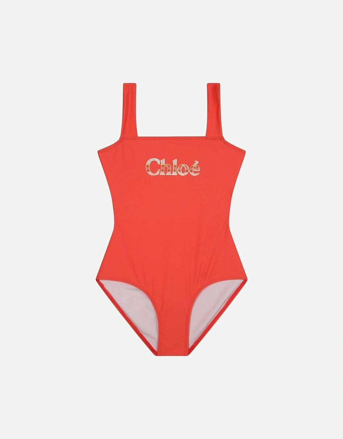 Girls Logo Print Cut Out Swimsuit, 4 of 3