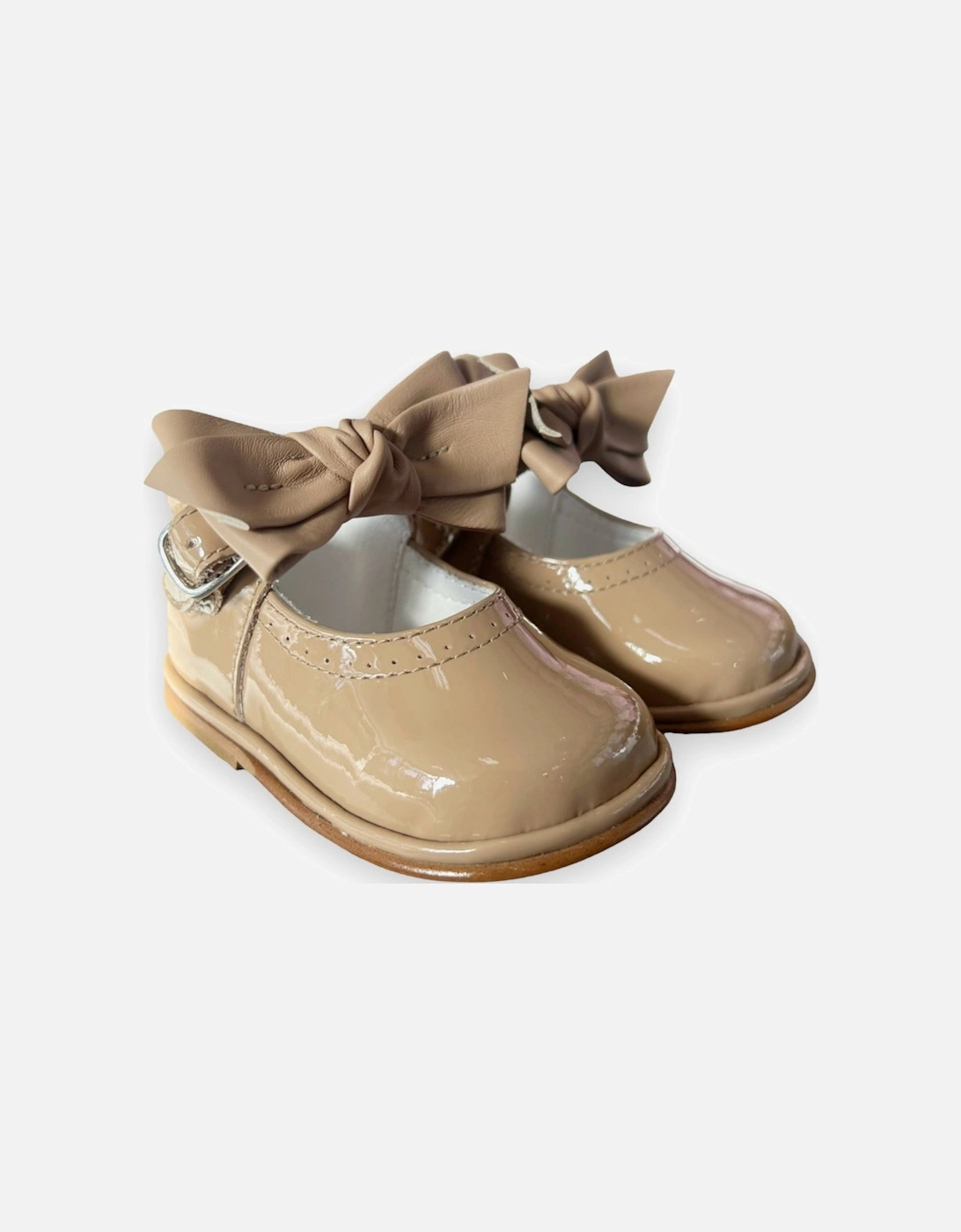 Camel Patent Leather Vitoria Shoe, 3 of 2