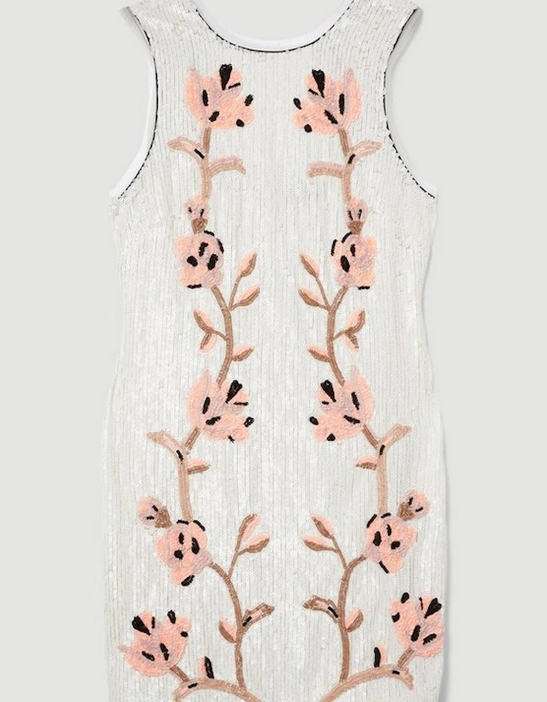 Floral Embellished Shift Mini Dress