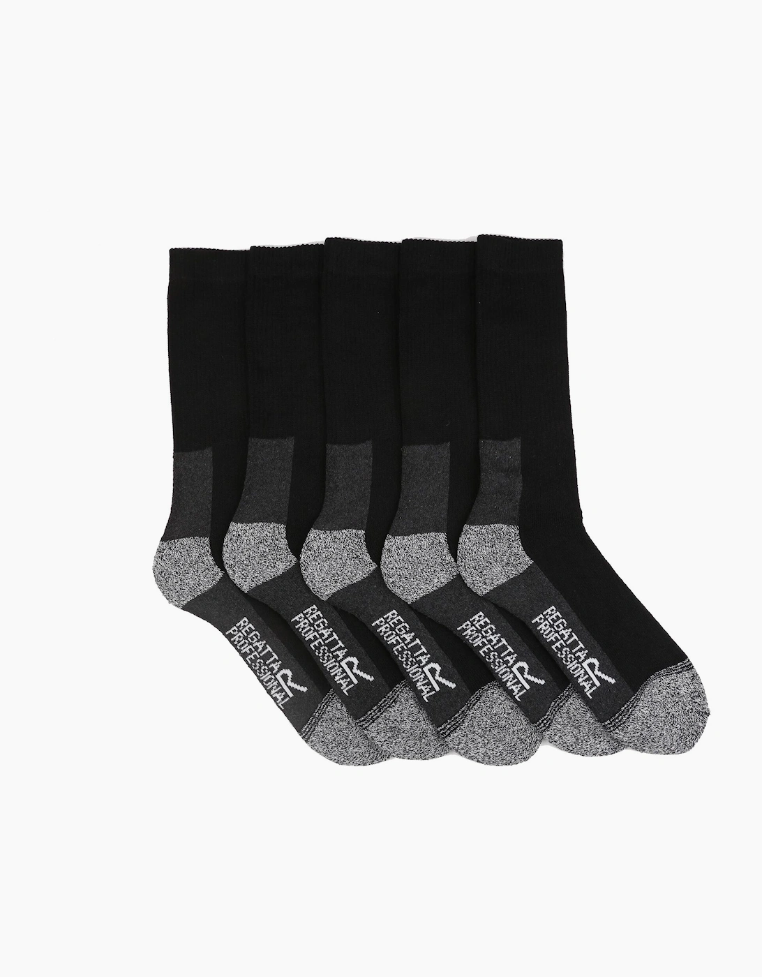 Regatta Men's Black Professional Boot Socks (Pack Of 5) - One Size - Image 4