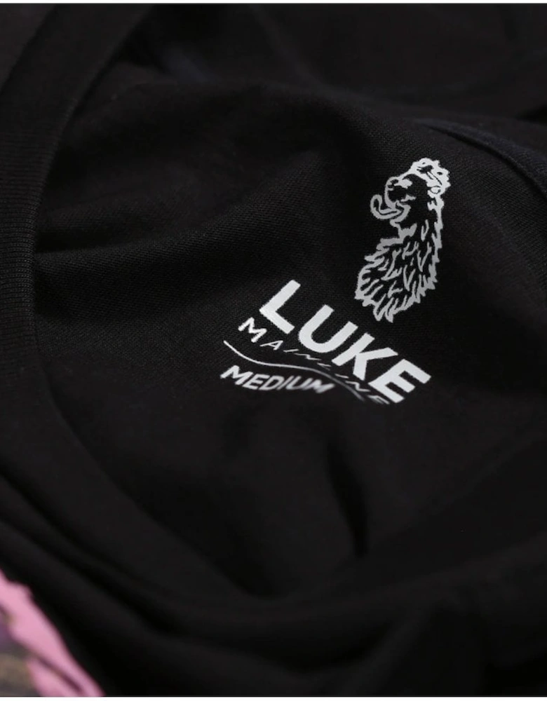 Luke Mainline Printed Jersey Tee Shirt Jet Black