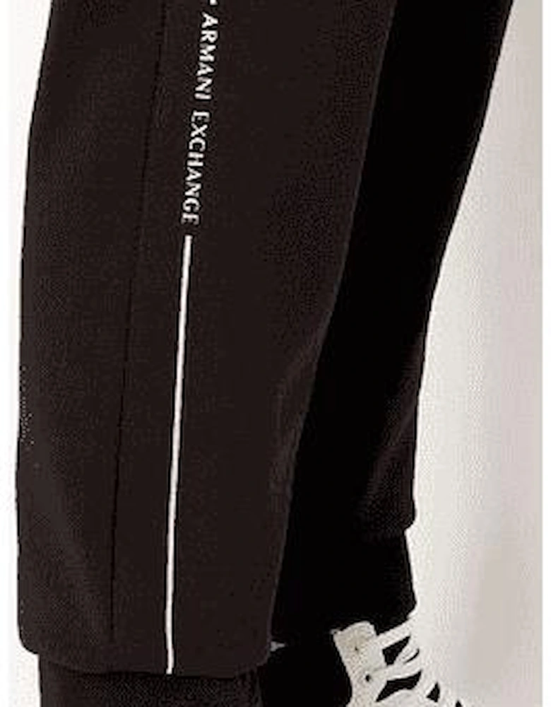Cotton Print Logo Black Sweatpants