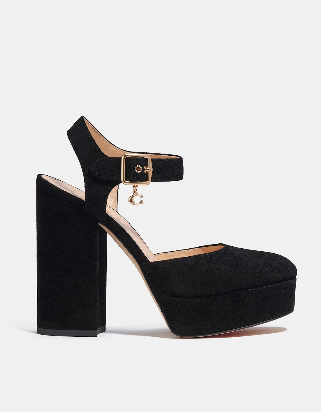 Isabella Suede Platform Sandal - Black, 6 of 5