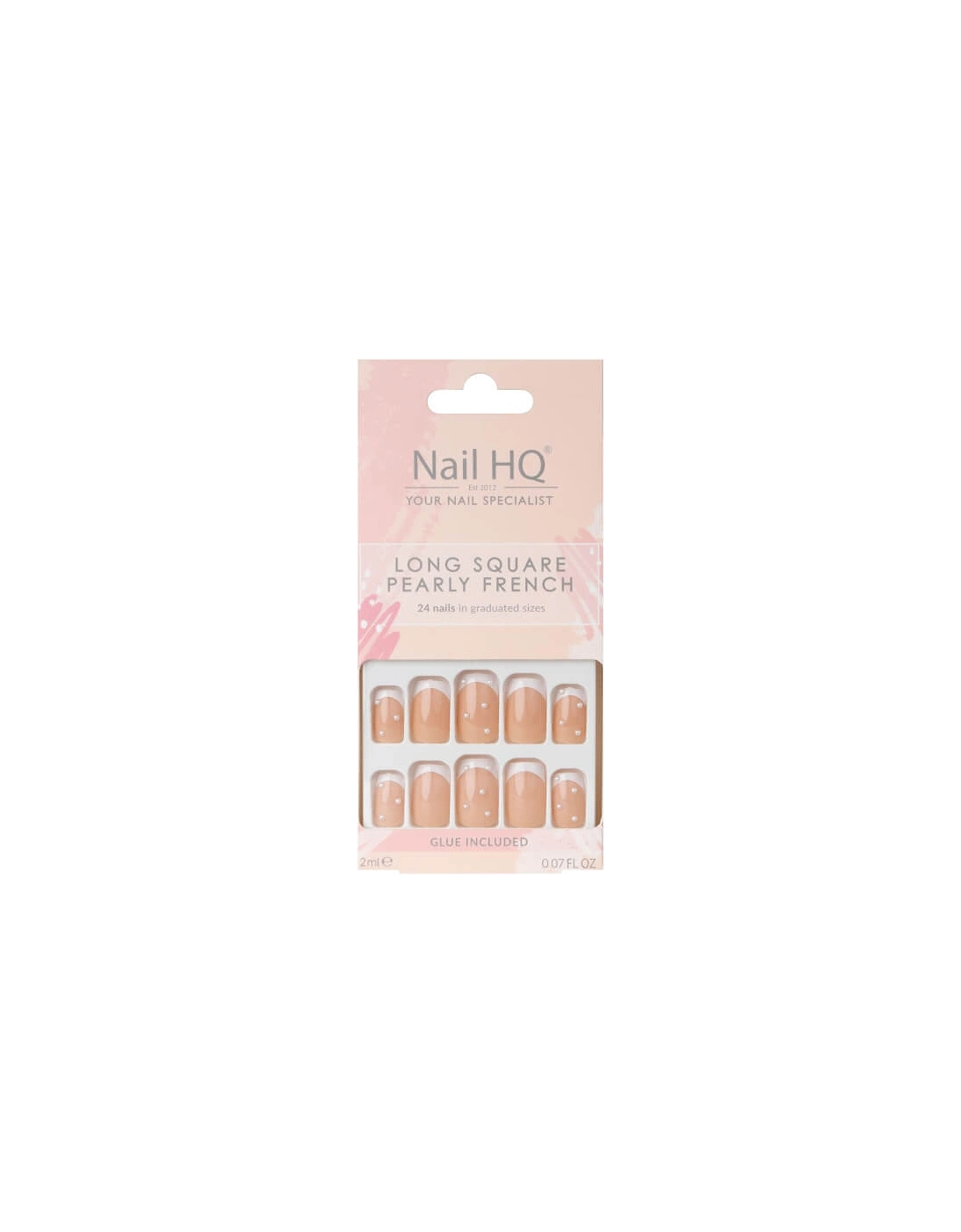 Long Square Pearly French Nails, 2 of 1