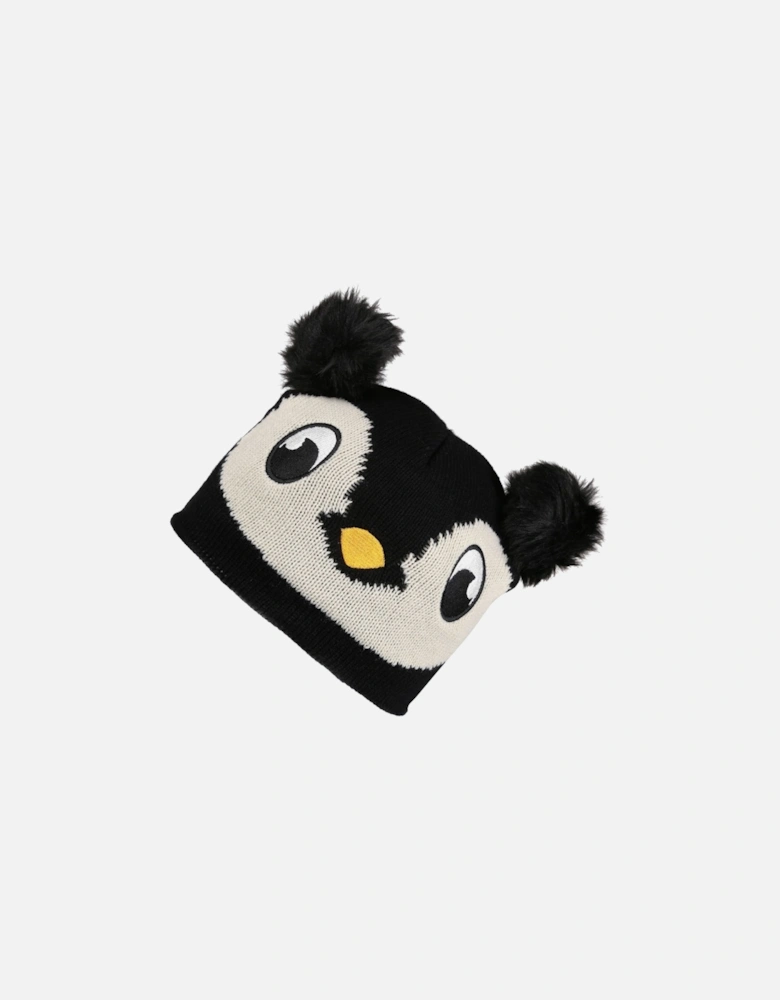 Childrens/Kids Animally III Knitted Penguin Beanie