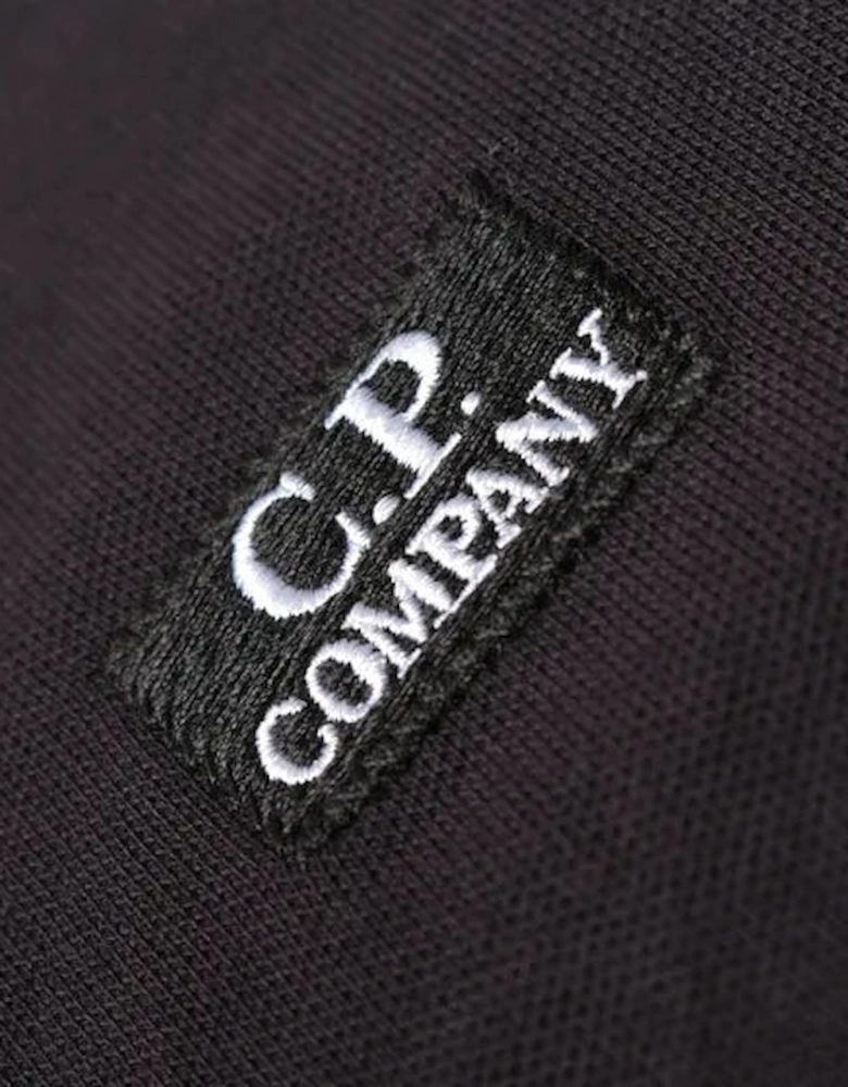 C.P. Company Kids Stretch Piquet Long Sleeve Polo Shirt Black