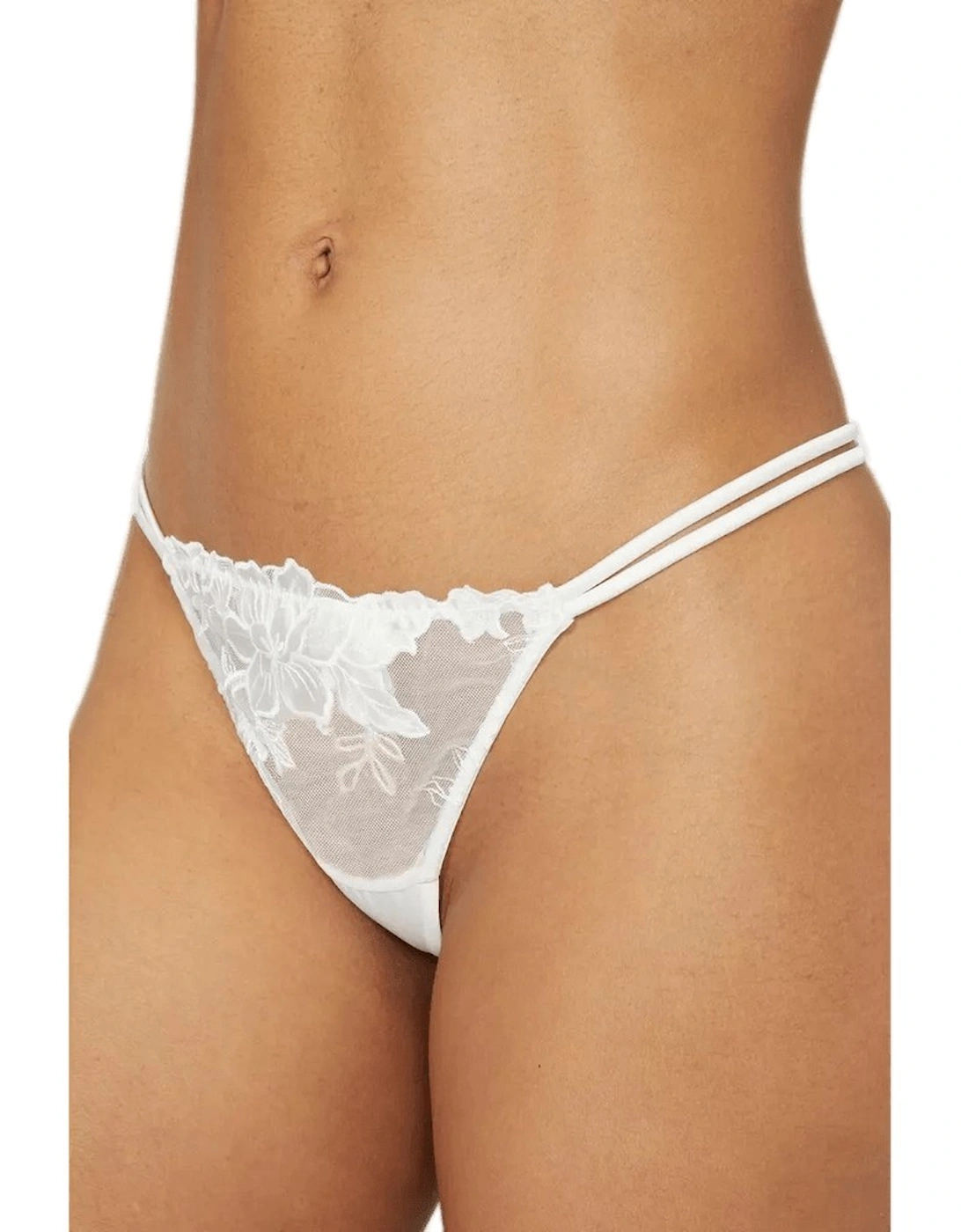 Womens/Ladies Lily Embroidered Bridal Thong, 6 of 5
