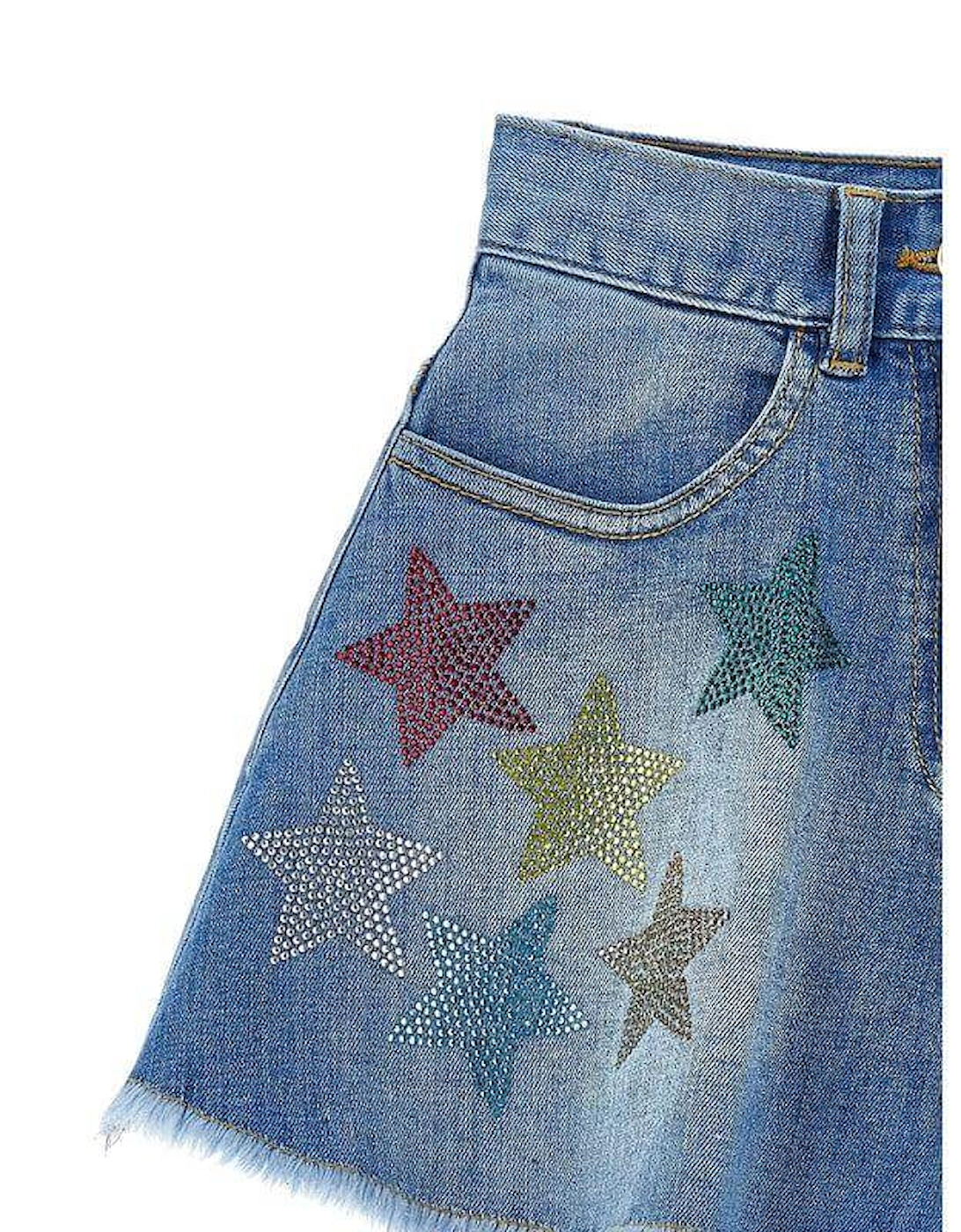 Girls Denim Star Shorts