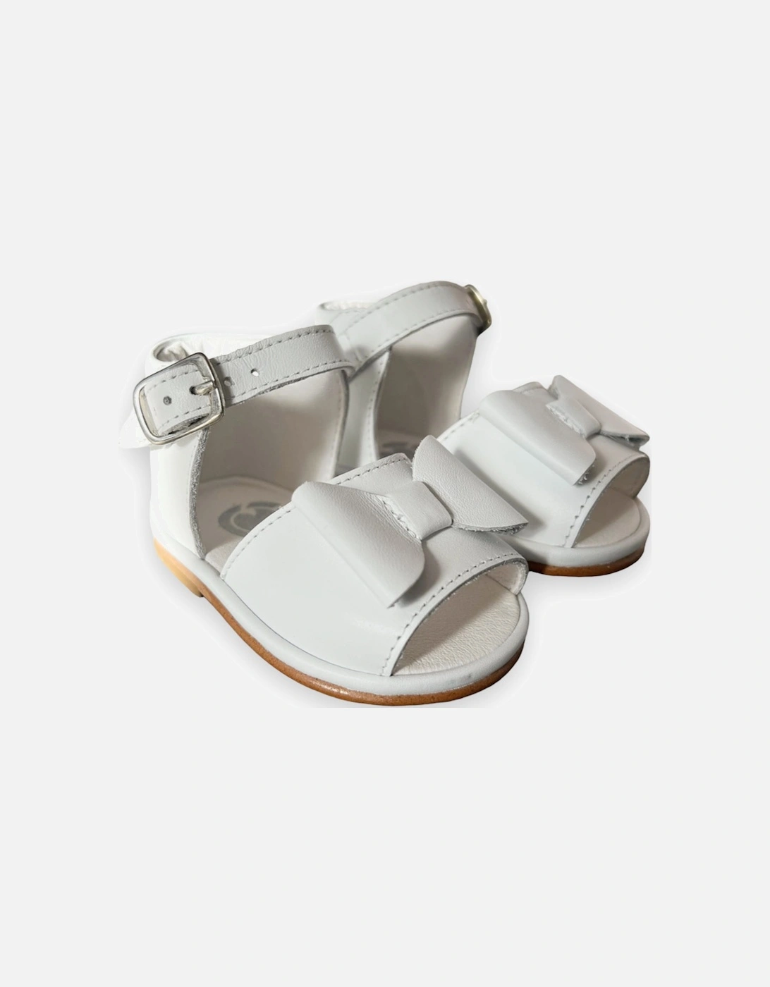 White Leather Marina Sandals, 3 of 2