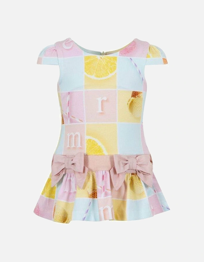 Girls Lemon Print Dress