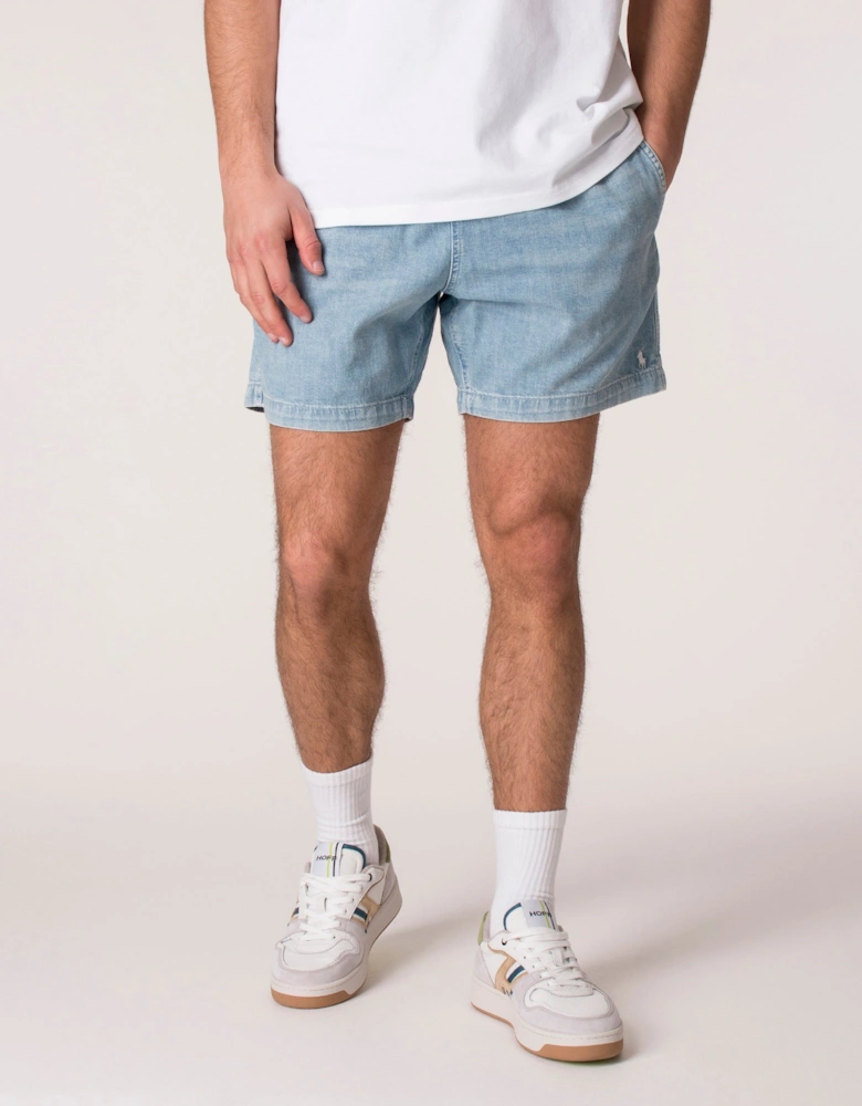 Classic Fit 6.5 Inch Polo Prepster Denim Shorts