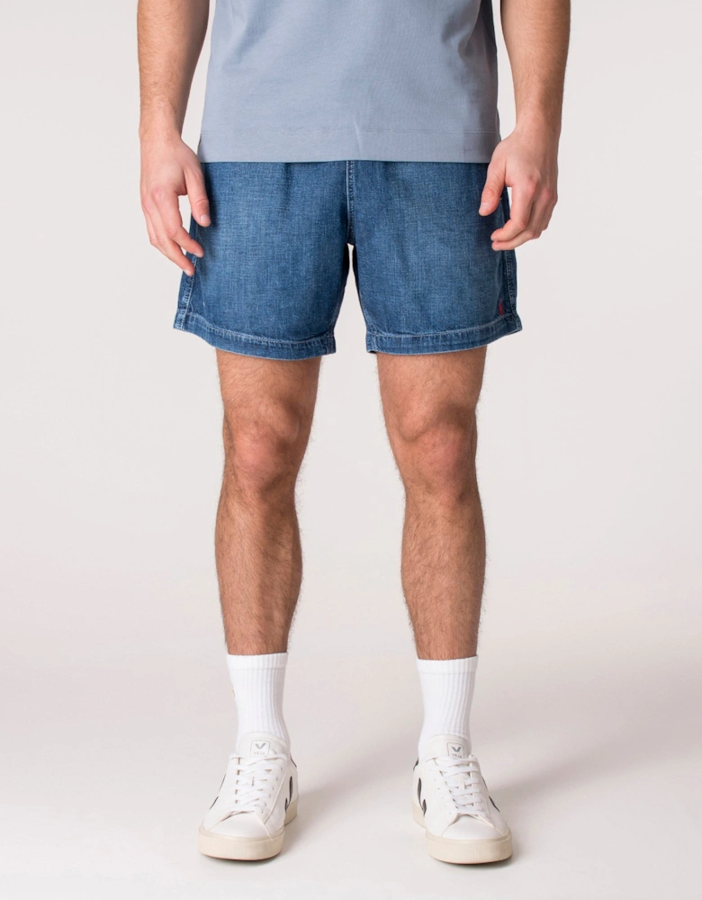 Regular Fit 6.5 Inch Polo Prepster Denim Shorts