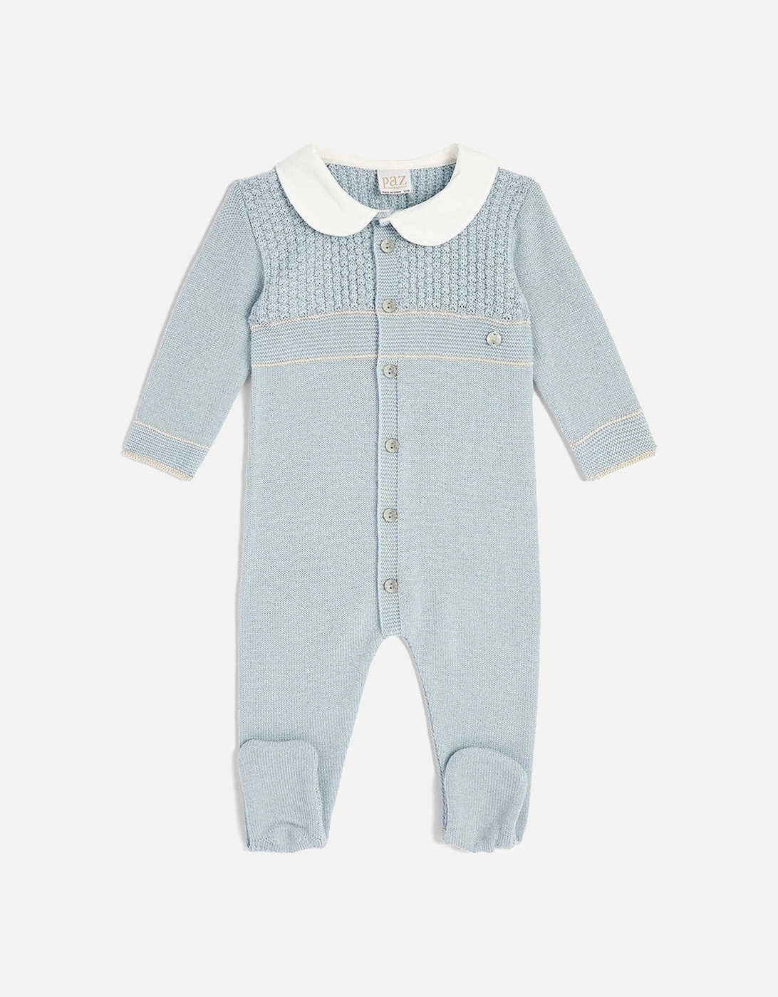 Paz Rodriguez Baby Unisex Knitted Romper Blue, 4 of 3